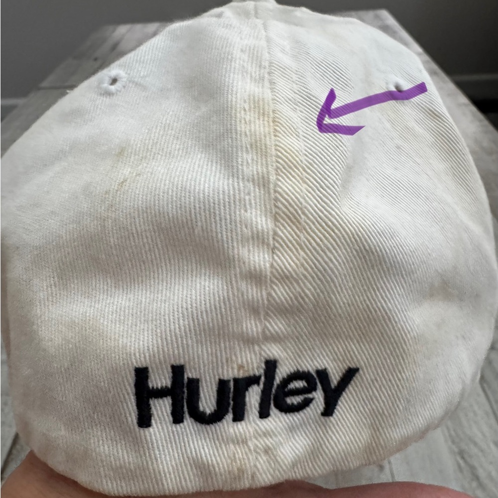 Hurley Cream & Green Plaid Hat - Picture 4 of 6